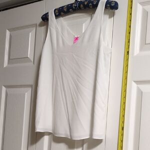 Lilly Pulitzer White Top with Pink Tag